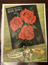 1954 College Football Vintage Program Michigan St. vs. UCLA Rose Bowl