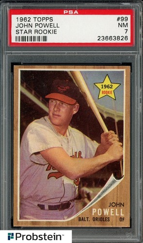 1962 Topps SETBREAK #99 Boog Powell Baltimore Orioles PSA 7 NM