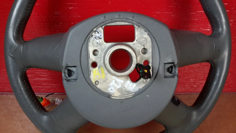 2005-2008 AUDI A6 C6 Steering Wheel 4-Spoke Leather Heated Gray OEM - Image 3 of 4