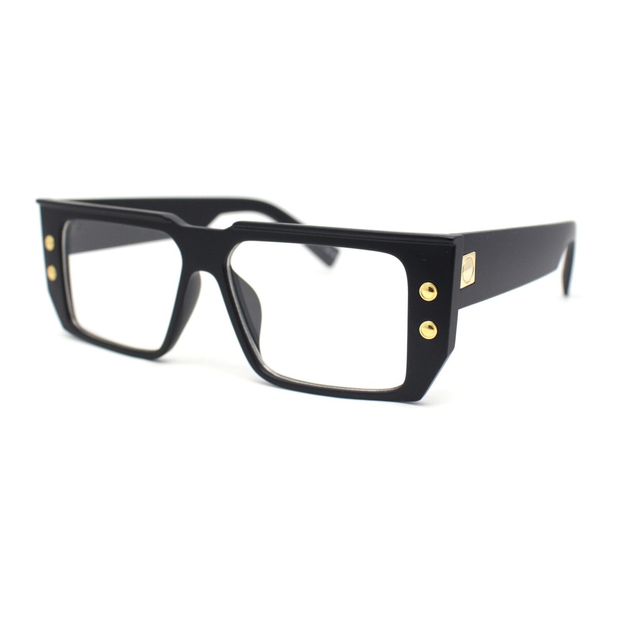 Oversized Flat Top Sunglasses For Women Vintage Big Black Square Shades Wide Temple Womens Sunglasses Hj0012