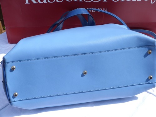 Russell&Bromley/Women's Handbag/L size/Blue&Navy/100%leather/hobo/strap/new - Picture 7 of 18