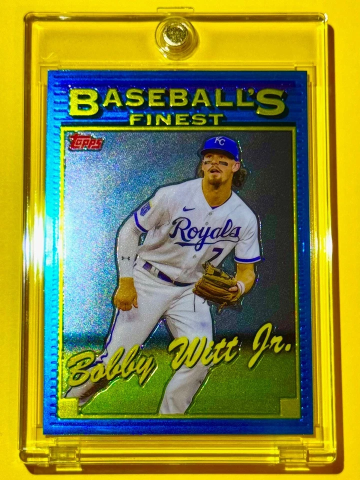 Bobby Witt Jr. RARE BLUE FOIL SP INSERT TOPPS BASEBALL'S FINEST INVESTMENT CARD - Image 2 of 4