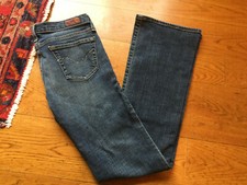 AG Adriano Goldschmied Jeans The Angel Bootcut Flare Sz 27 X 32" Dark Wash