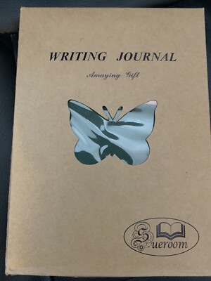 Sueroom Iris and Boys Green leather writing journal Amazing Gift w/ Box, & pen