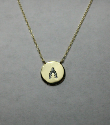 Nordstrom Rack Gold Circle Pave Pendant Sterling Silver CZ