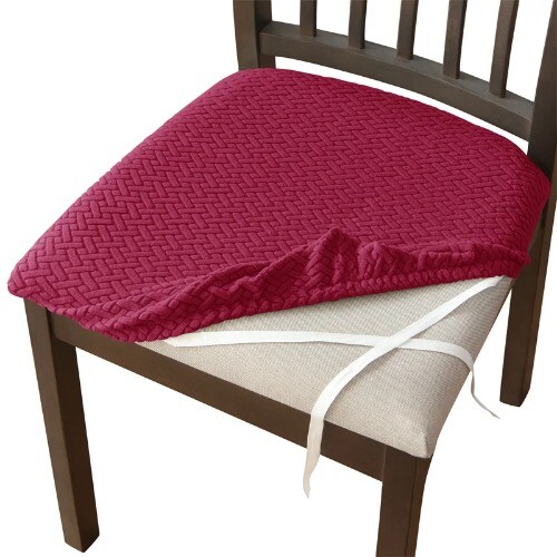 Fit Stretch Removable Washable Short Dining Chair Protector Cover Seat Slipcover - Picture 12 of 31