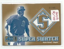 2002 UD Forty Man Super Swatch Darin Erstad Game Used Jersey #17/40 Card #S-DE