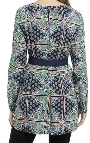 Crown & Ivy NEW Women's Size M Long Sleeve Belted Tunic Paisley Peasant Top $59 - Picture 18 of 18