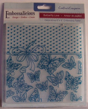 Crafter's Companion Embossalicious Embossing Folder BUTTERFLY LOVE 6x6 NEW