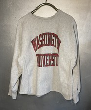 Vtg Champion Reverse Weave Warm Up Sweatshirt Washington University XXL