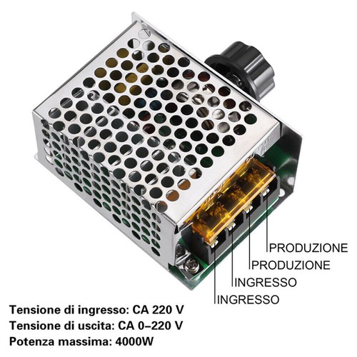 Motor Speed Control Controller AU 220V AC 4000W SCR Variable Voltage Regulator~ - Picture 7 of 9