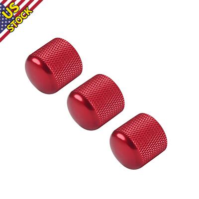 3pcs Electric Guitar Volume Tone Control Knobs Dome Metal Potentiometer Caps c