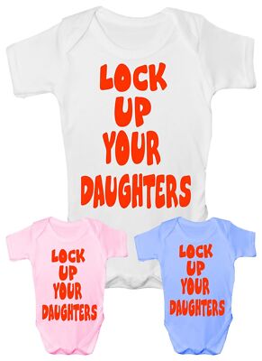 Lock Up Your Daughters Strampler Weste Babykleidung lustiges Geschenk 