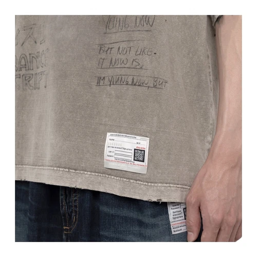 CAMISETA GOTOFREE 24SS MIHAR YASUHIRO MMY CUELLO REDONDO VINTAGE LAVADO GRAFFITI TOP TEE - Imagen 8 de 12