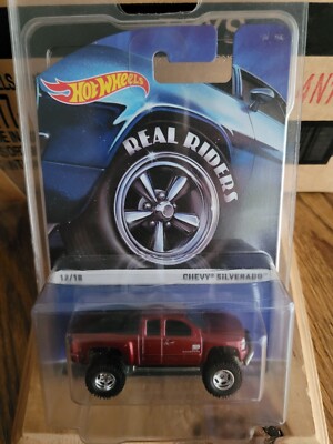 Hot Wheels Real Riders Metallic Cherry 🍒 Red Chevy Silverado 4×4
