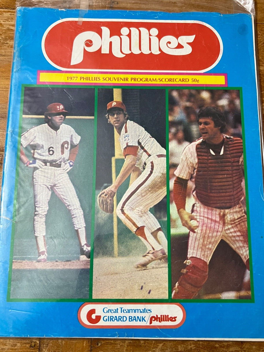 Philadelphia Phillies Souvenir Program Scorecard 1977 Atlanta Braves