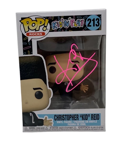 Christopher Kid Reid Signed Autograph Funko Pop Kid 'N Play Rapper Beckett COA 