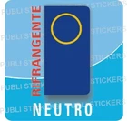 1 BLUE REFLECTIVE STICKER FOR EUROPEAN MOTORCYCLE LICENSE PLATE "NEUTRAL" BIKE, TUNING, COAT OF ARMS