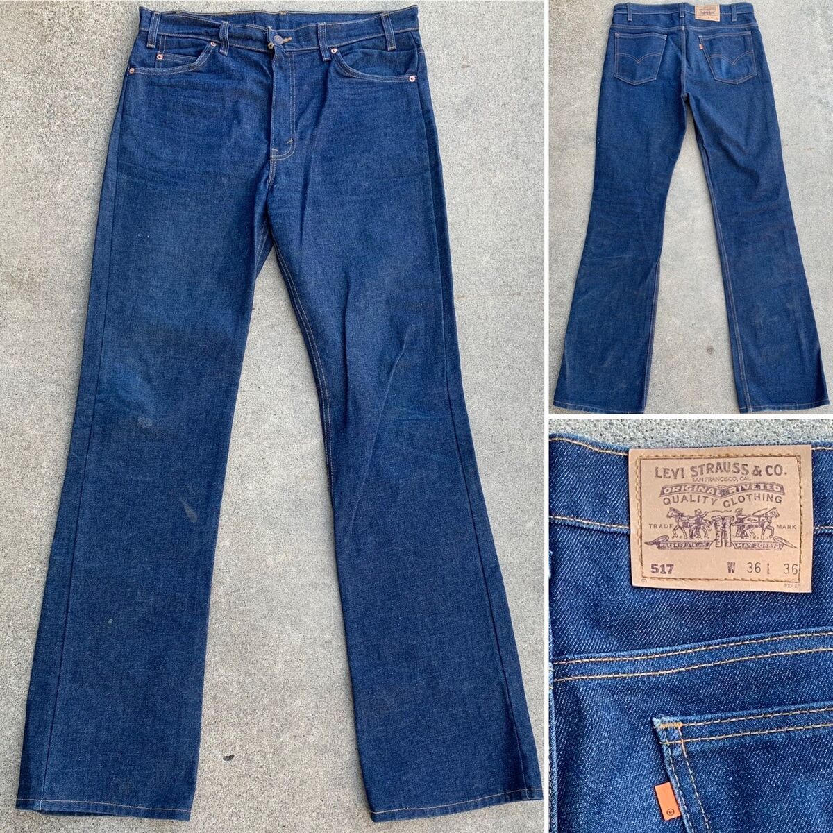 vintage Levis 517 jeans made in USA orange tab W 36 L 36 vintage Levis 517 jeans made in USA orange tab W 36 L 36