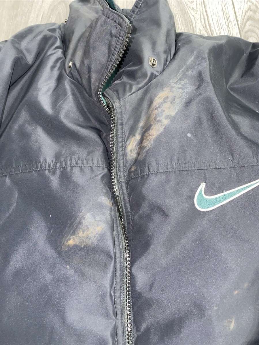 NIKE Reversible Puffer Coat Vintage Black/Green 90s Swoosh NIKE Reversible Puffer Coat Vintage Black/Green 90s Swoosh