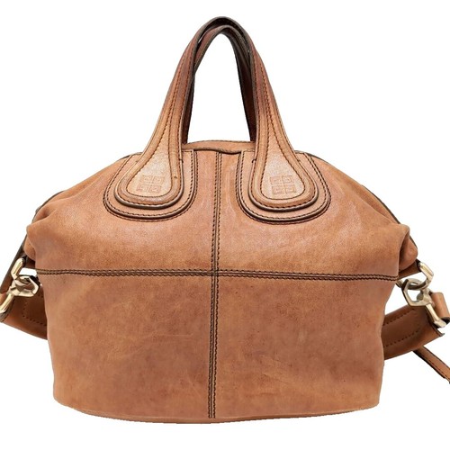 Givenchy Brown Nightingale Crocodile Print Patent Leather