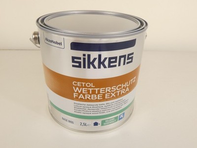 2,5 L Sikkens Cetol Wetterschutzfarbe extra  / Base W05 / weiß , wasserbasierend
