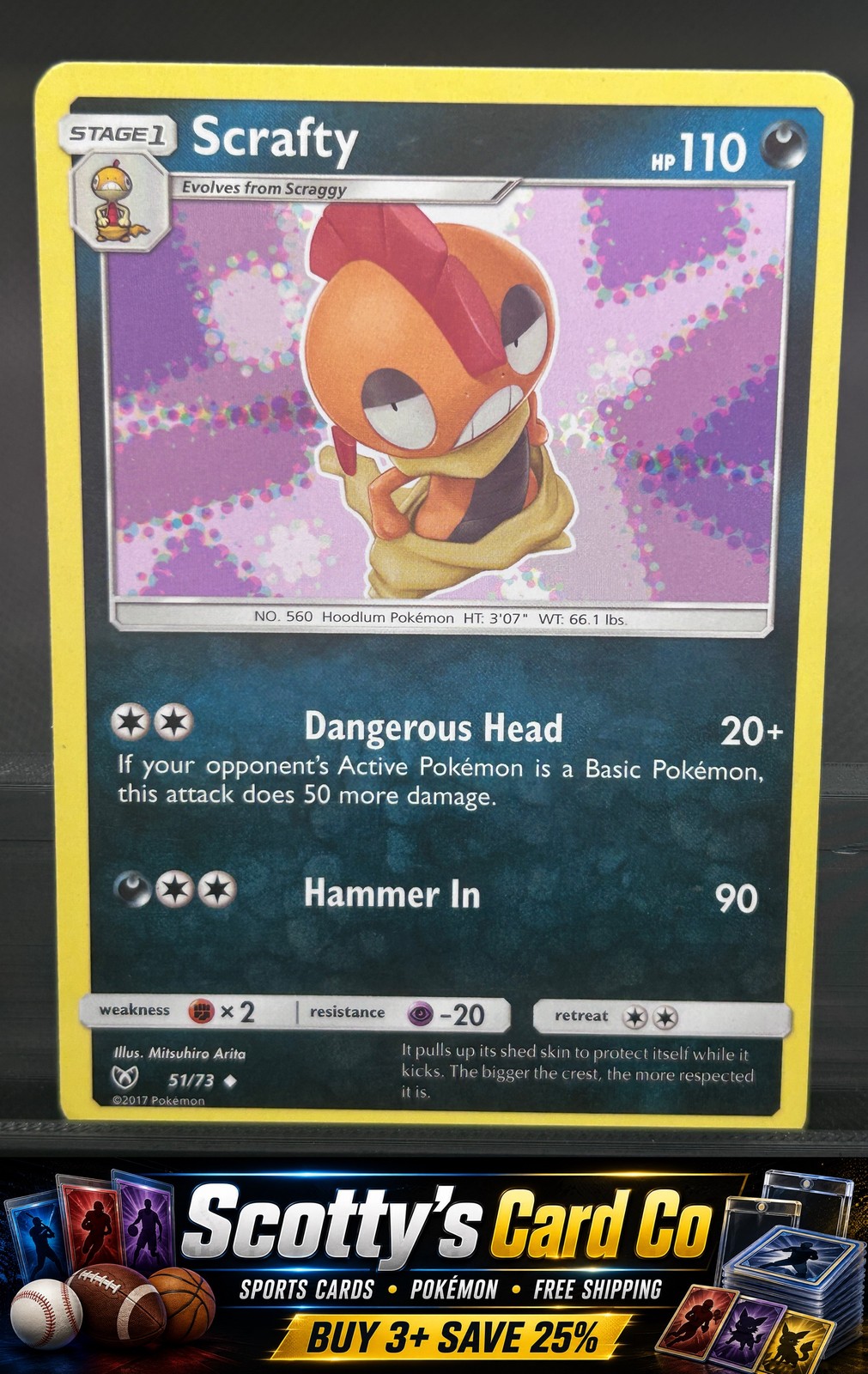 Scrafty Shining Legends Uncommon #51/73