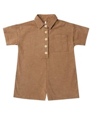 Rylee + Cru Collective Collared Button Romper