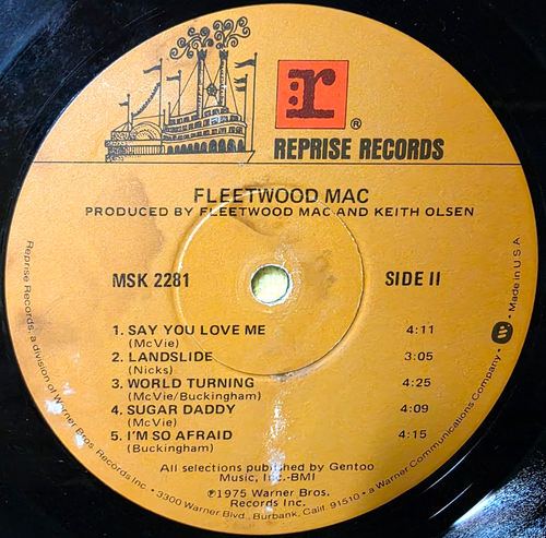 Fleetwood Mac LP Self Titled Reprise Records MSK 2281 1975 (VINYL & JACKET VG) - Picture 3 of 4