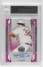 2021 Leaf Metal Draft Pre-Production Proof Pink Clear 1/1 Ty Madden Auto 0ot5