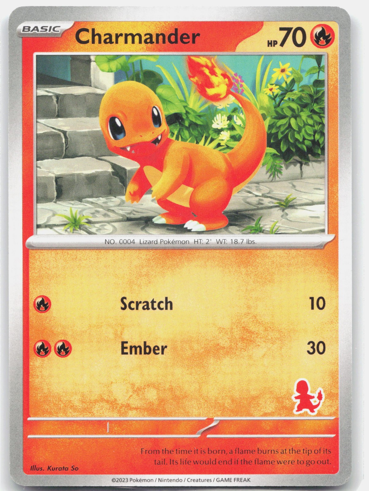 Charmander (Charmander Stamp) My First Battle Pokemon Card Lightly Played
