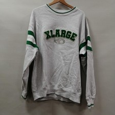 XLARGE Striped Sleeve Team Logo Sweatshirt M Used Vintage