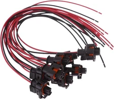Fuel Injector Connector Harness Plug For 6.6L D-uramax LLY, Black&Red 