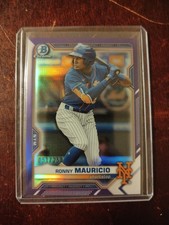 2021 Bowman Chrome Prospects Ronny Mauricio #Bdc-52 /250 Purple Refractor