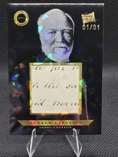 2024 Pieces of The Past 1800s Andrew Carnegie Authentic Handwritten Relic 1/1