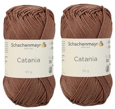 Schachenmayr Catania Deep Amber 100 Cotton Yarn 2 Skeins For Knitting Crochet