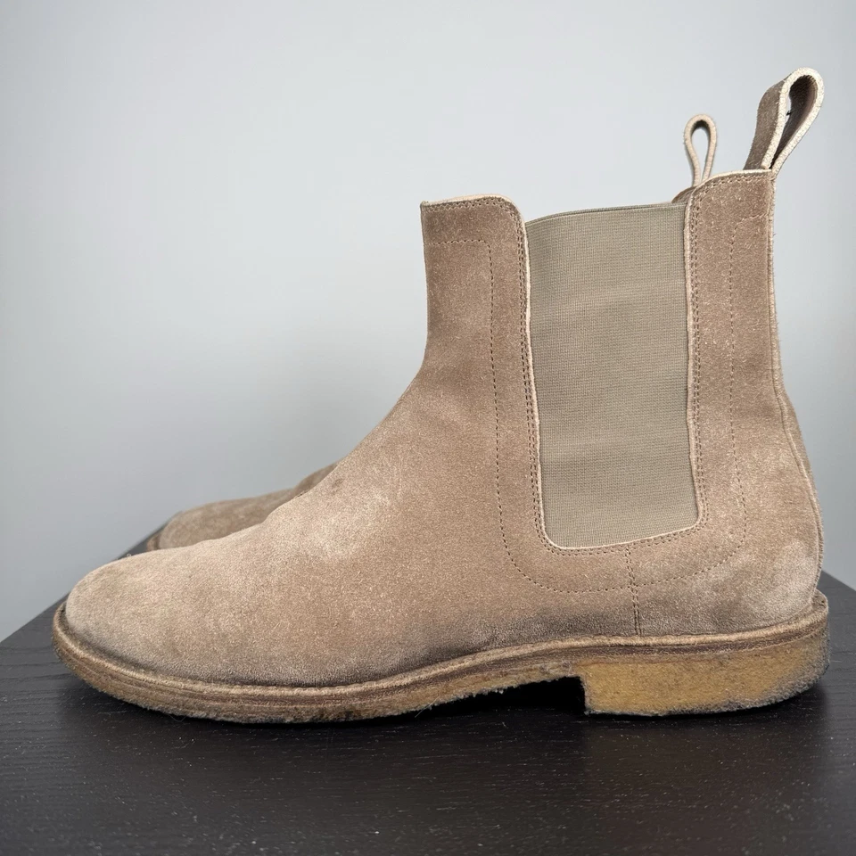 Botas Chelsea Bottega Veneta de gamuza de becerro en caramelo para hombre talla 41 tobillo Kanye West Foto 2 de 4