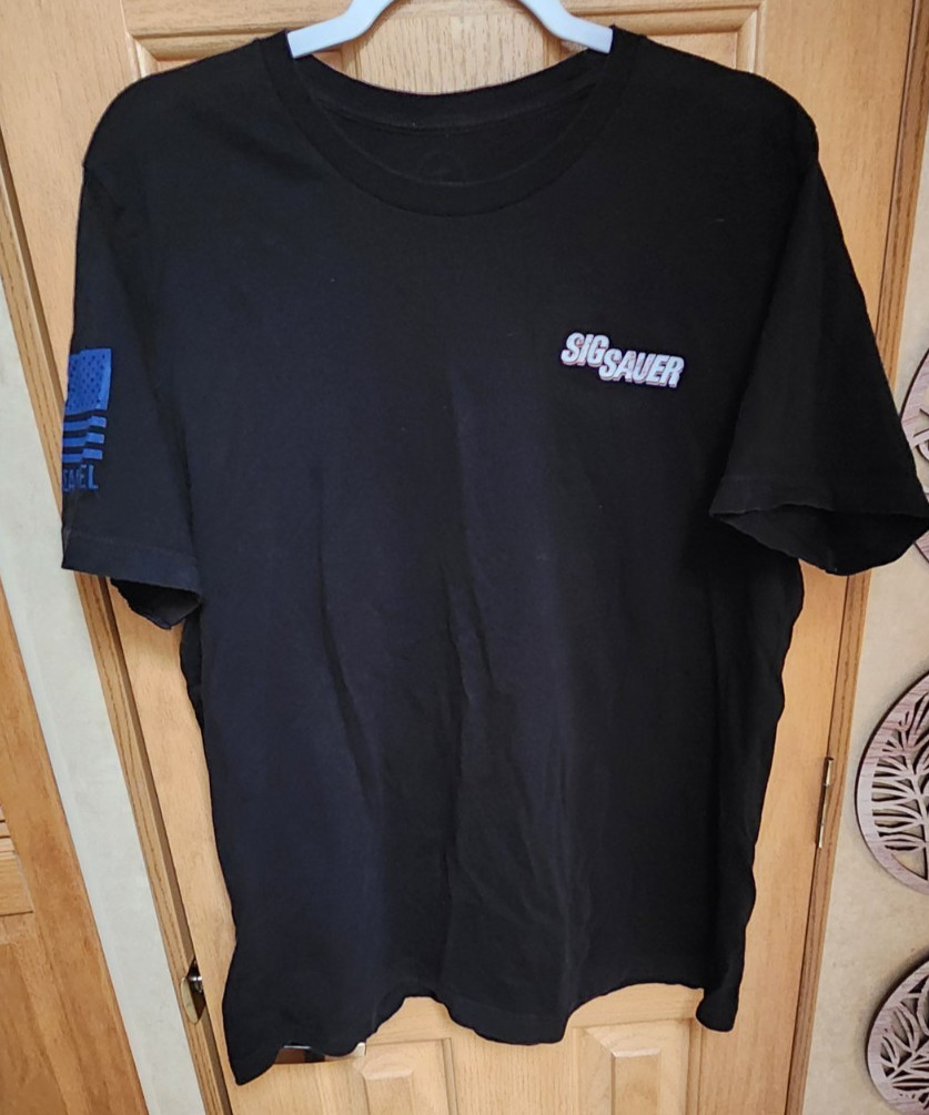 Nine Line Apparel Sig Sauer T Shirt Mens XL Black Pullover Logo Graphic