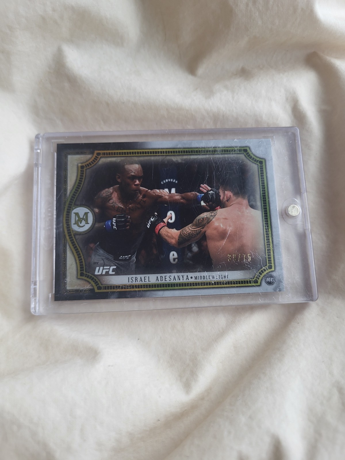 2018 Topps UFC Museum Israel Adesanya Gold Rookie Card /75 RC