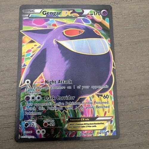 Pokémon Gengar EX (114 Full Art) 114/119 XY-Phantom Forces Holo NM-