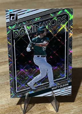 Matt Olson 2022 Donruss DOMINATORS Insert VECTOR Parallel Oakland Athletics 