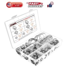 Stainless Steel Hose Clamp Assortment Kit- 60 Pieces, Adjustable 1/4''- 1-1/2...