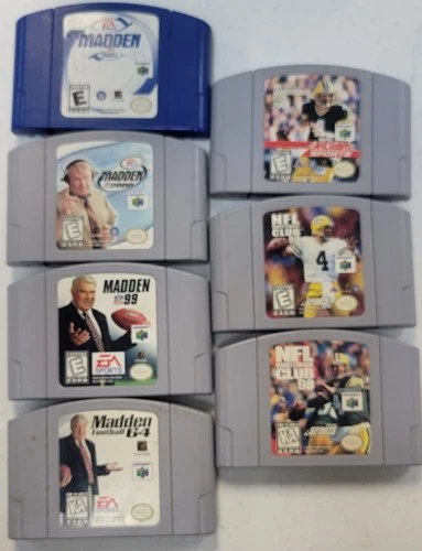 Madden NFL Football and NFL Quarterback games - Nintendo 64 (N64) Tested Working