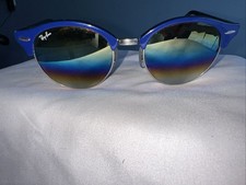 Ray-Ban Clubround Classic Unisex Sunglasses RB4246 1223/C4 Blue Tortoise 