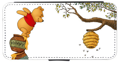 Winnie Pooh Honigbienen für iPhone/Pixel/Galaxy bedruckte Flip/Geldbörse Handyhülle (J