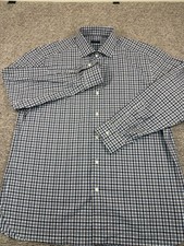 Ermenegildo Zegna Mens Size XXL Plaid Cotton Long Sleeve Button Up Dress Shirt