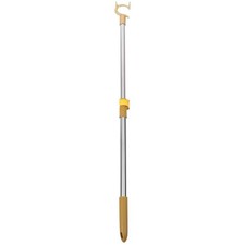 Stainless Steel Clothes Rail Telescoping Utility Pole Hook Reach 32.6 in