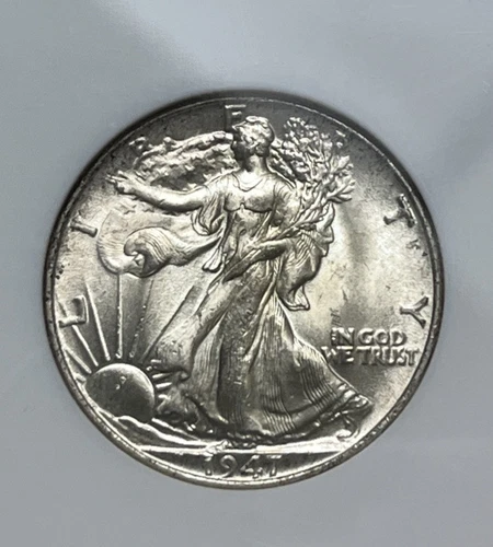 1947 Walking Liberty Half Dollar NGC MS 65 Silver 50c, Old Holder Luster 🔥Gem