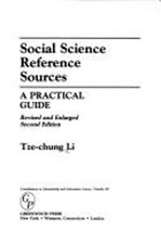 Social Science Reference Sources : A Practical Guide Hardcover Tz