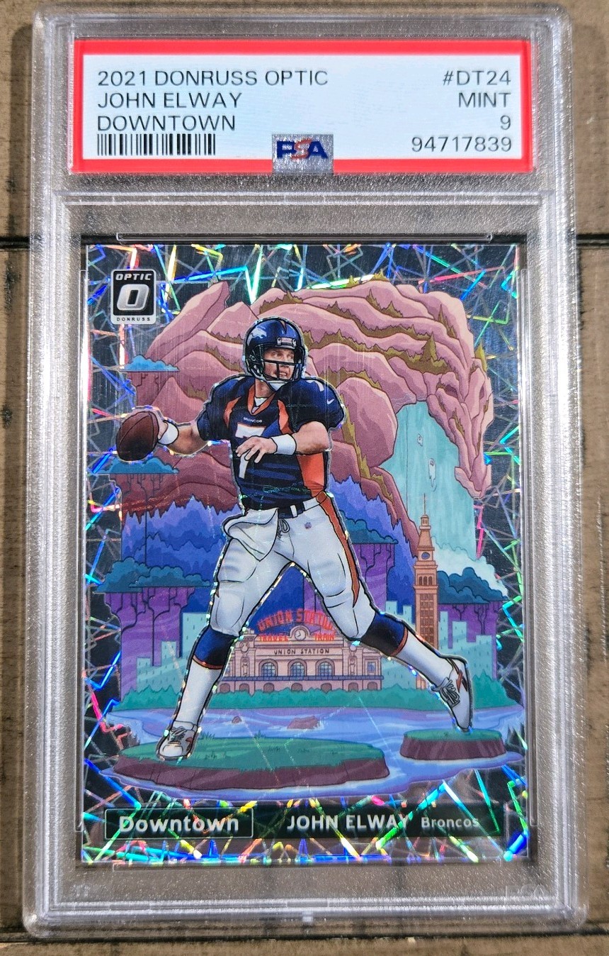 2021 Panini Donruss Optic - Downtown John Elway #DT-24 PSA 9